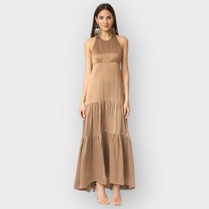 L’AGENCE Brown Talia Tiered Maxi Dress (Sz 4)